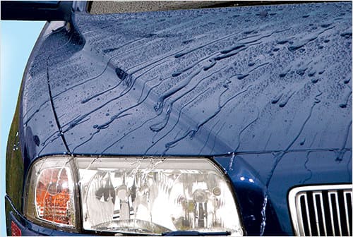 ガラス系被膜に高撥水